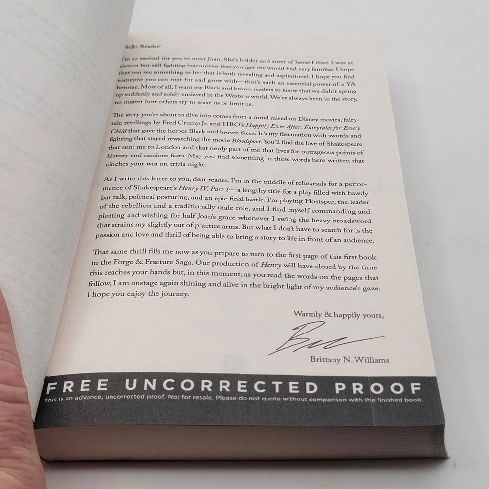 Brittany N Williams That Self-Same Metal ARC Signed Uncorrected Proof Excellent